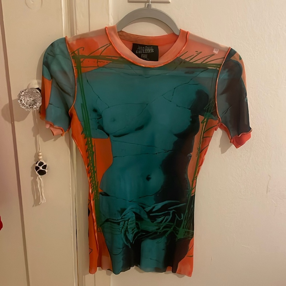 Jean Paul Gaultier RARE vintage 90s mesh shirt